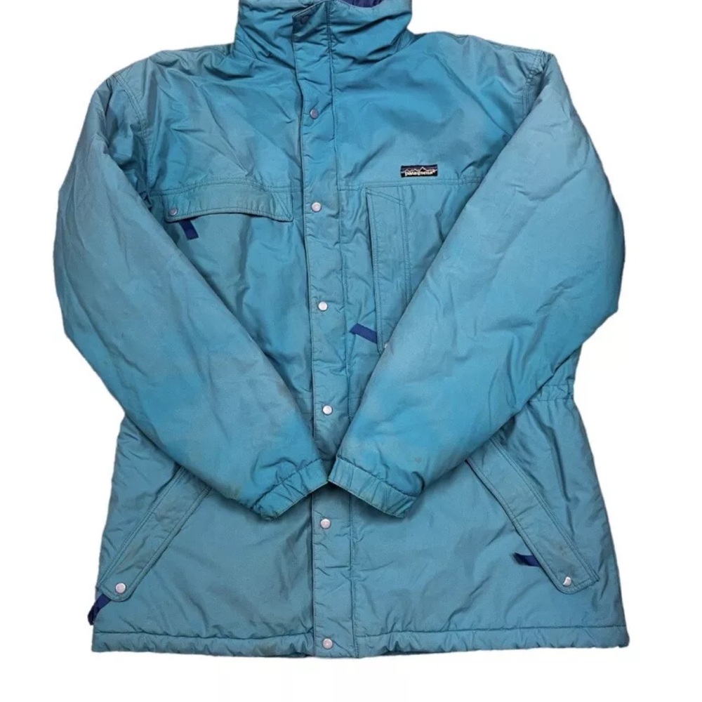 Vintage Patagonia Men’s Full Zip Blue Parka Sweater Jacket Size Medium